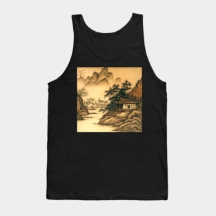 Chinese painting Mountains Tank Top